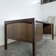 Large Scandinavian executive desk in solid walnut.