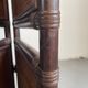 Paravent vintage à six panneaux en bambou teinté et rotin, séparateur de pièce
