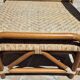 Vintage rattan and bamboo chaise longue, circa 1960s Italy.