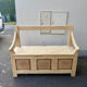 Raw wood bank bench