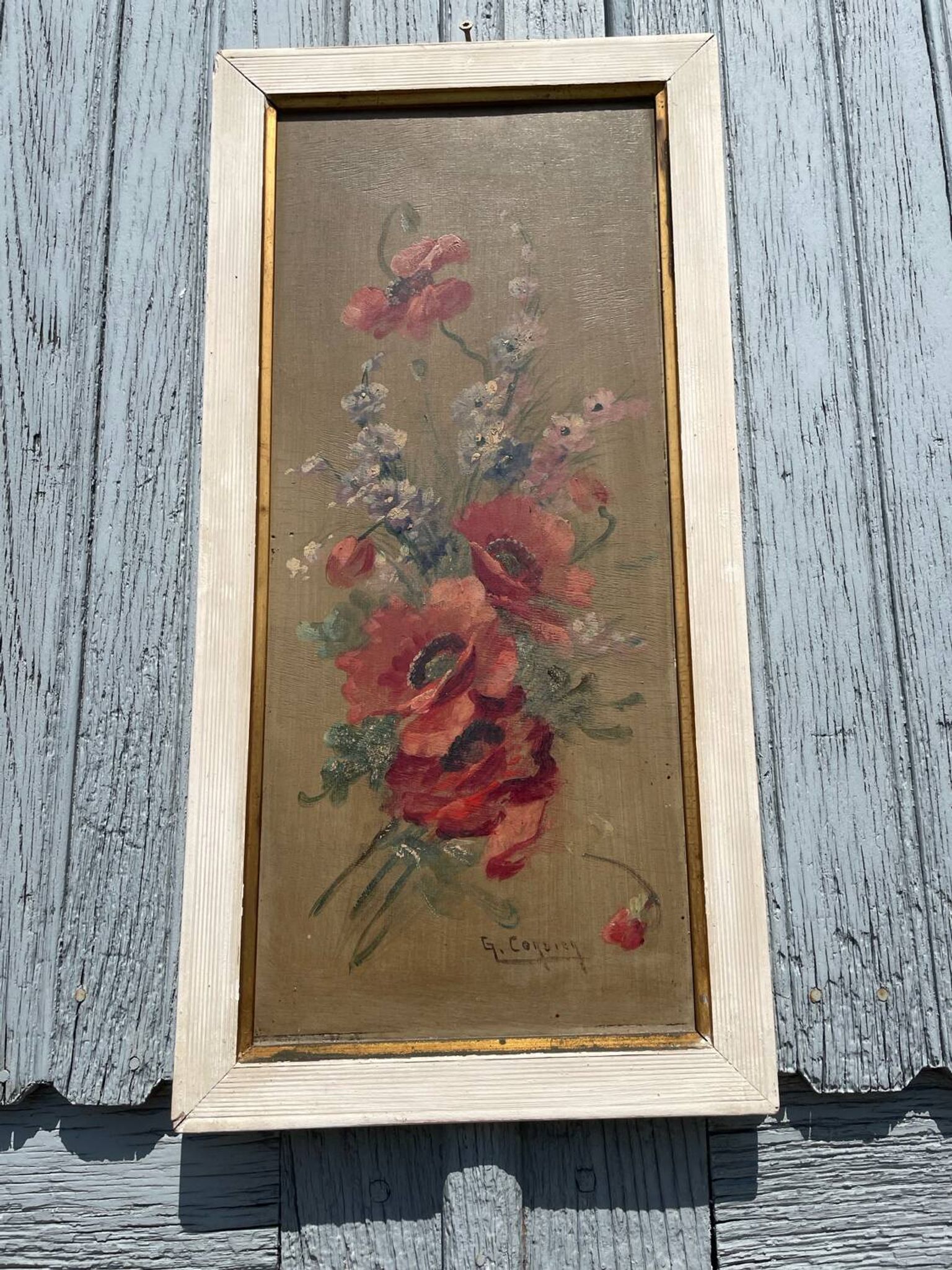 Bouquet of flowers oil painting: signed G.CORDIER