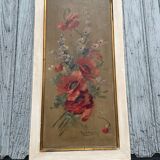 Tableau bouquet de fleurs sur huile : signé G.CORDIER