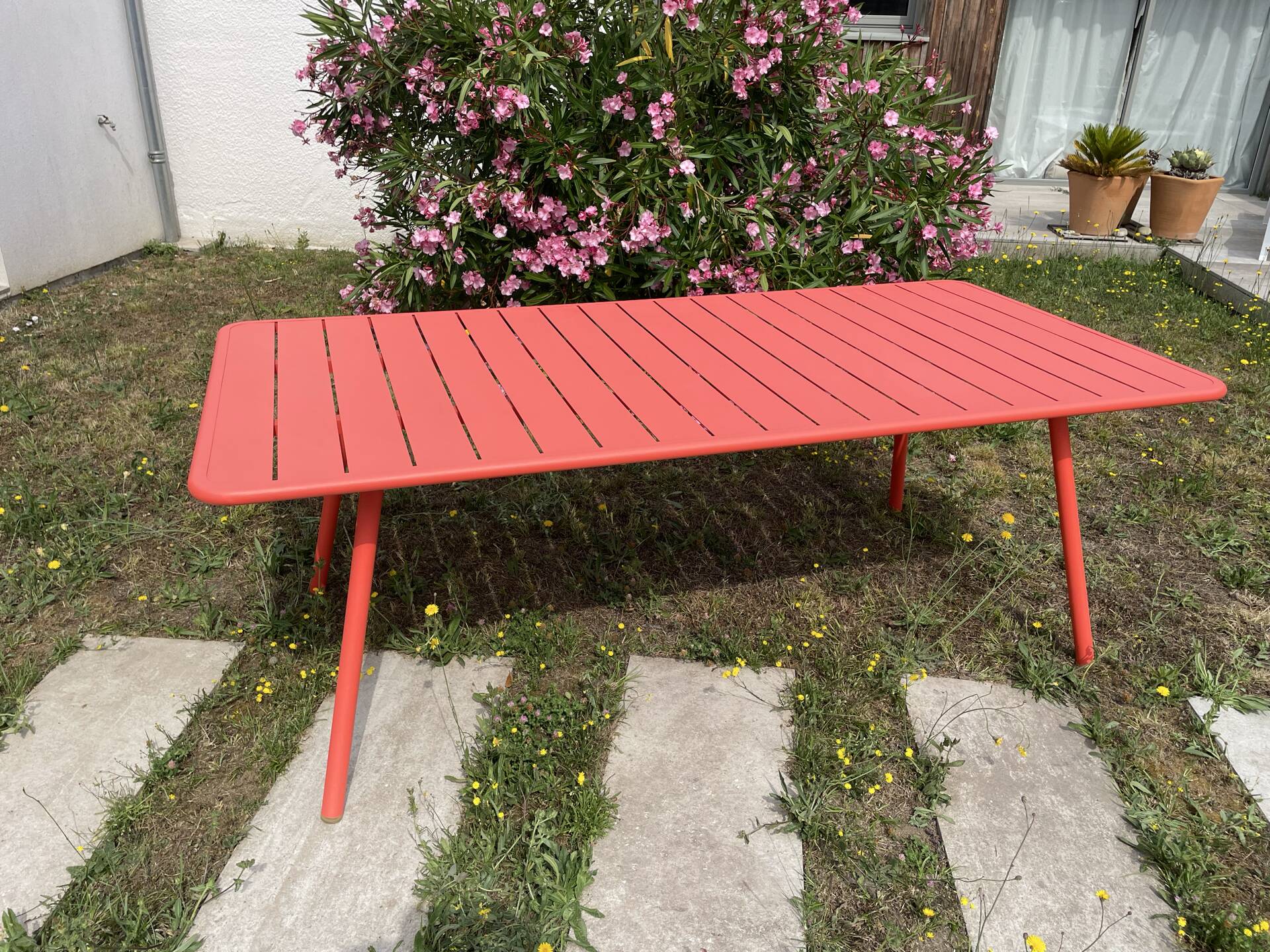 Fermob Luxembourg garden table – 207x100 cm – Capucine colour