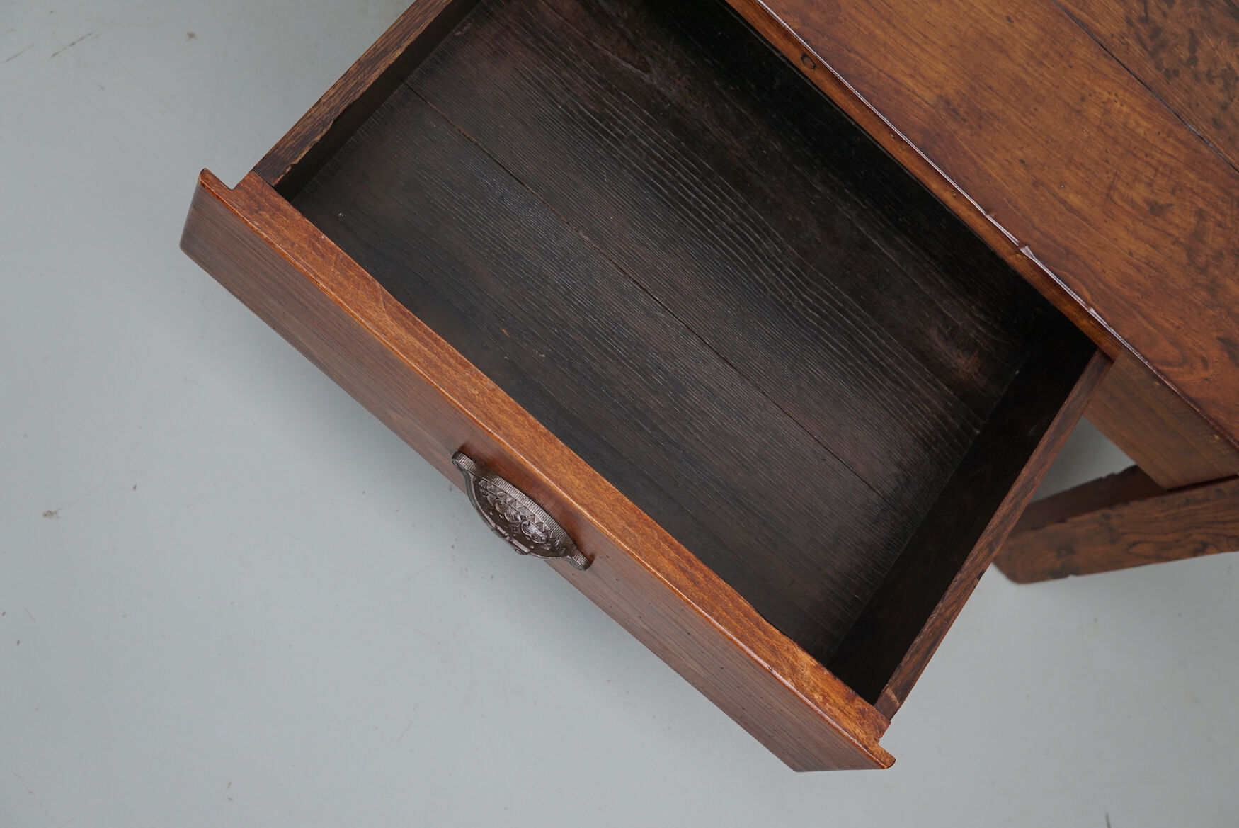 Rustic oak coffee table french 19th century farmhouse