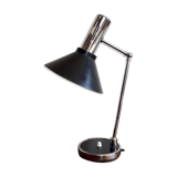 Vintage and Italian black lamp chrome with two ball joints