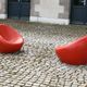Pair of "space age" armchairs, fibreglass, 1960s