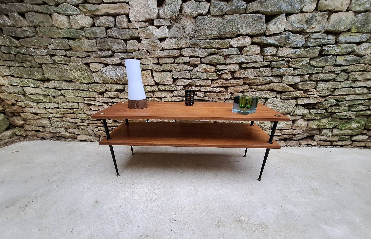 Coffee table with two tiers