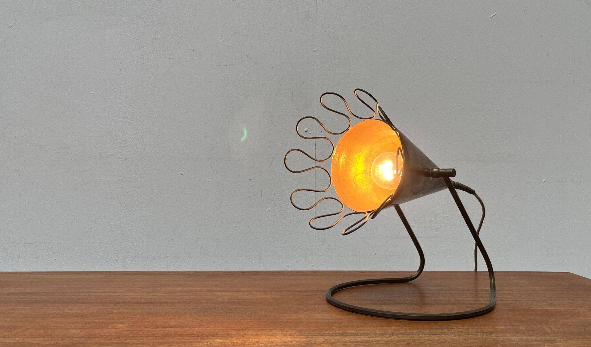 Mid-century German brass table lamp or floor lamp from the 1950s.