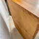 Scandinavian bar cabinet on casters