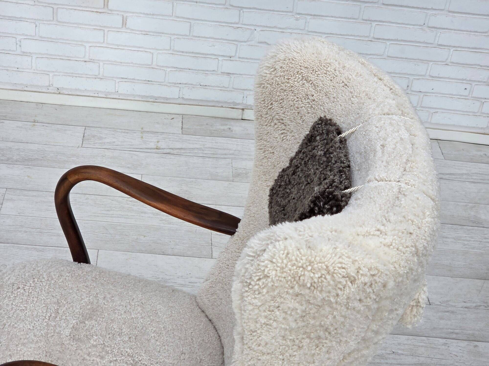1960s, Danish design by A. Christensen for Slagelse Møbelværk, sheepskin.