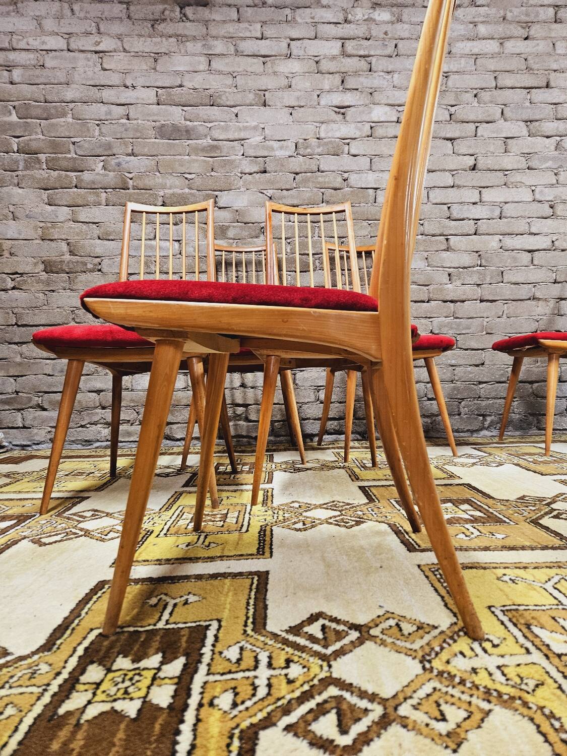 Set of 6 teak chairs by Ernst Martin Dettinger 1960
