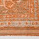 2x13 Soft Orange & Fuchsia Pattern Rug, Vintage Ousahk Runner Rug,90x381 Cm