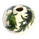 Vase soliflore signé céramique aux feuillages