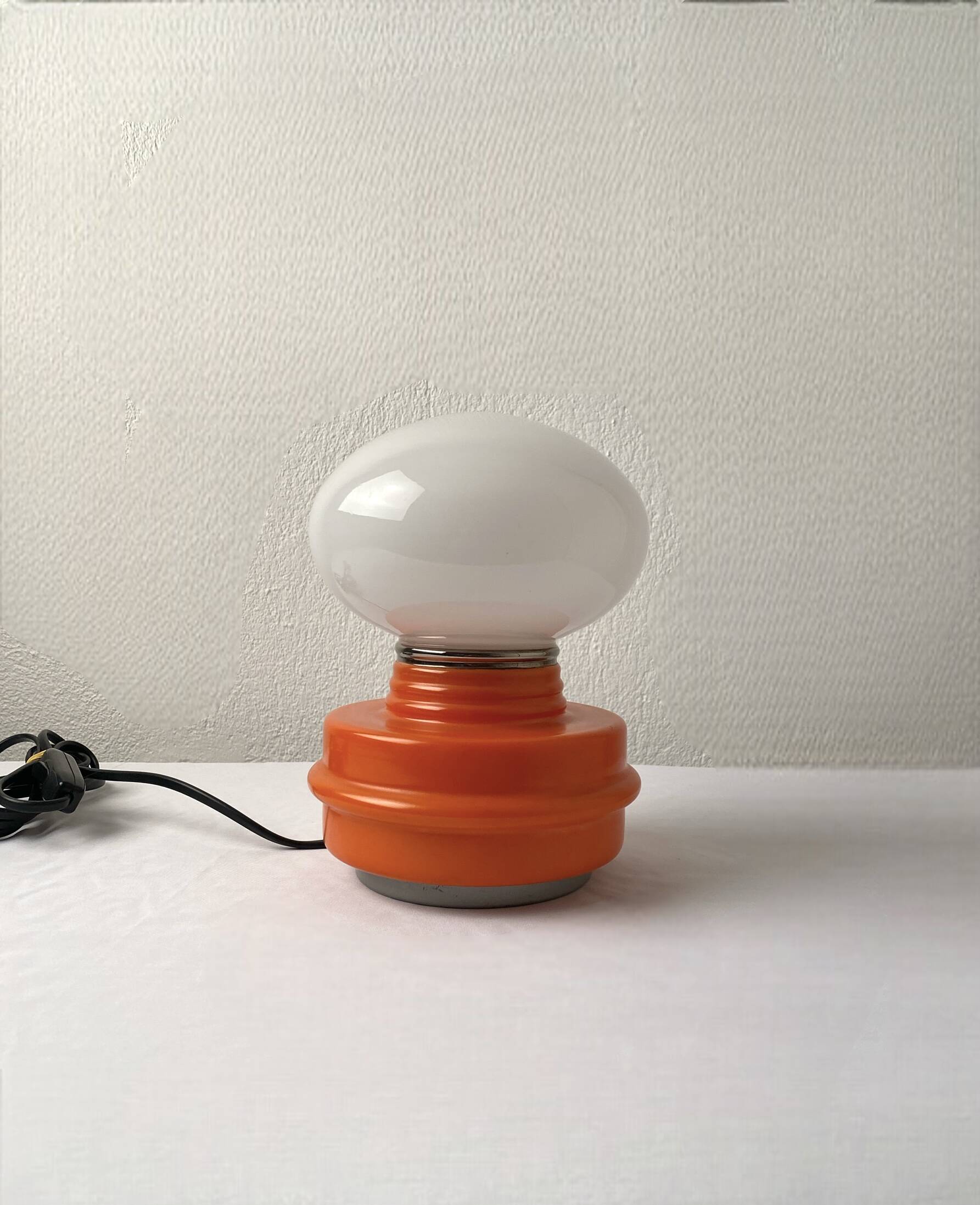 Table lamp, opaline, vintage 70s