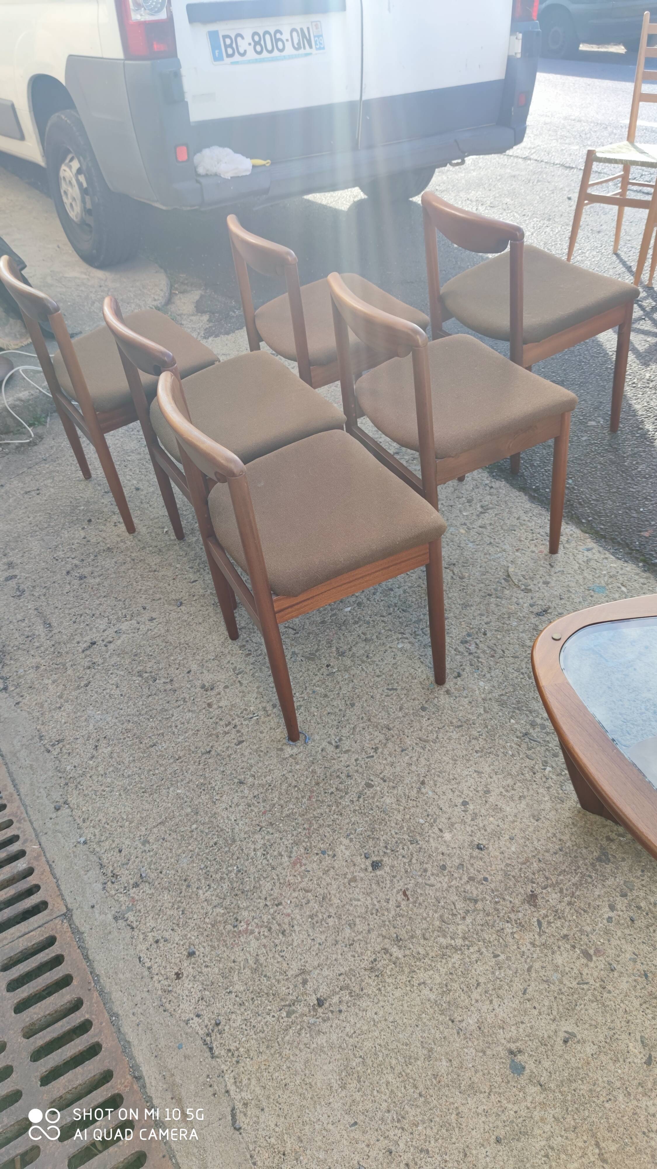 Set of 6 teak chairs circa 1960