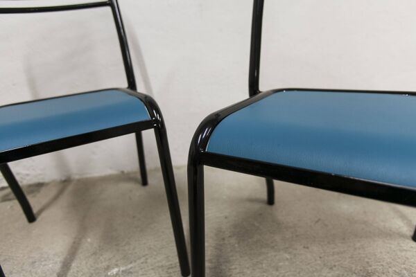 Paire de chaises de Jean Pauchard Tolix 1960 restaurées