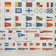 Old engraving 1898, Navigation, navy, flag (1) • Lithograph, Original plate