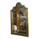 Miroir vintage vert et doré, 88x52 cm