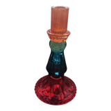 Multicoloured glass candlestick