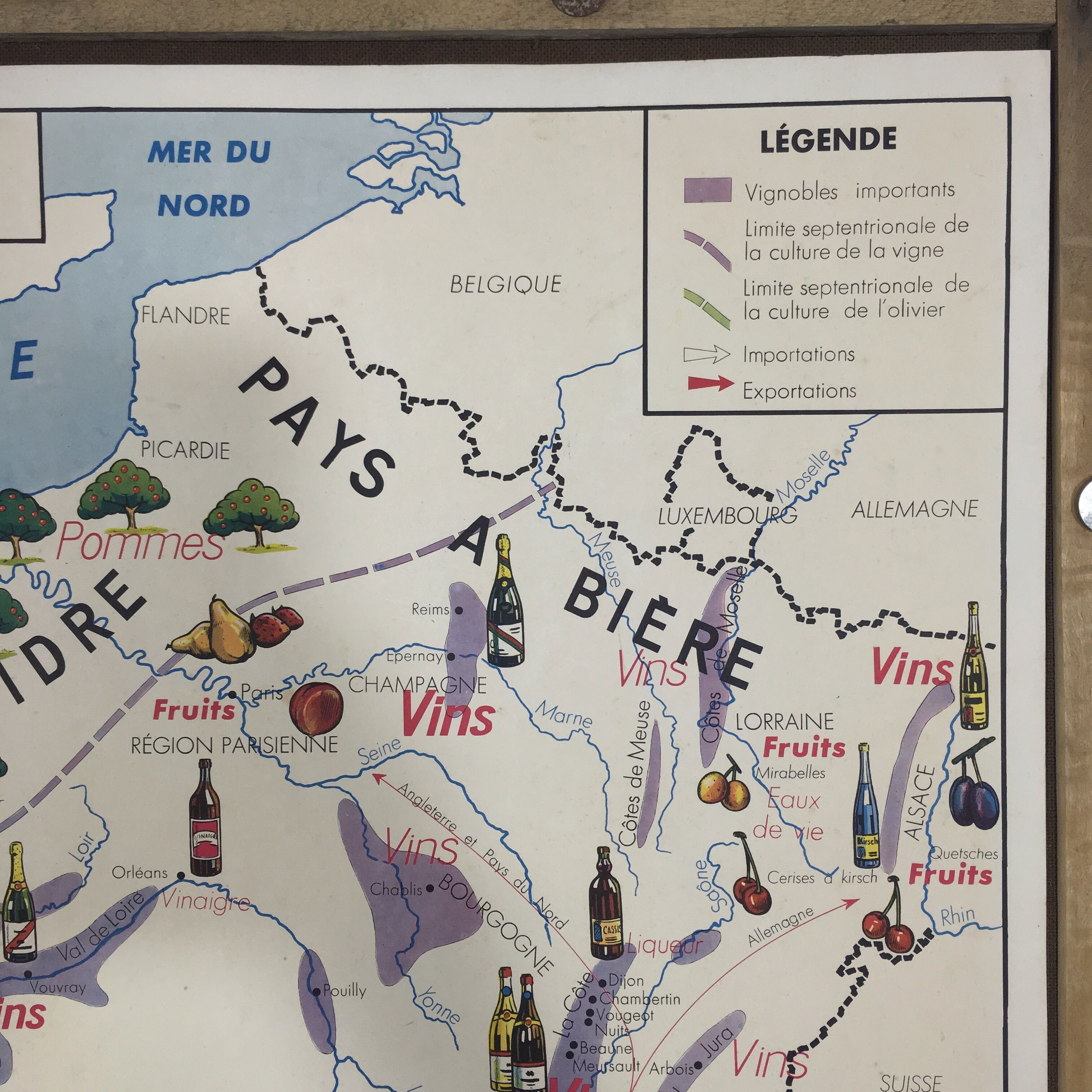 La Seine geographical school poster double sided