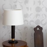 Leather lamp base, Le Tanneur (attr.), France, 1950s/1960s