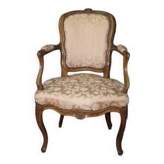 Fauteuil d'époque Louis XV En Hêtre XVIII