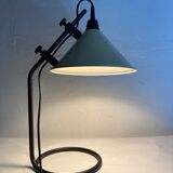Brown metal "modernist" architectural desk lamp, Dutch 1970s
