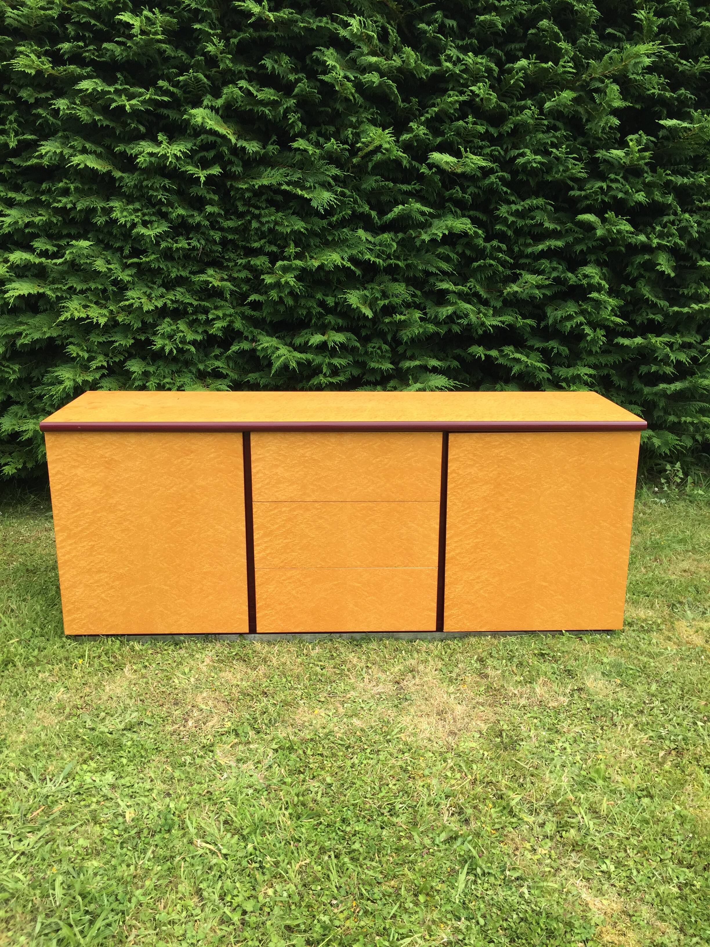 Vintage sycamore sideboard Mario Sabot 1970