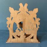 Black Forest carved wooden wall console, dog decor, folk art circa 1900