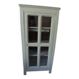 Vintage Parisian wardrobe, glass sublimated in verdigris