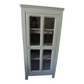 Vintage Parisian wardrobe, glass sublimated in verdigris