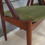 Ensemble de quatre chaises en palissandre, design danois, années 70, designer : Kai Kristiansen