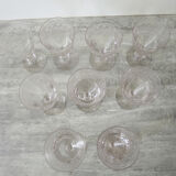 9 old port glass art deco style glass