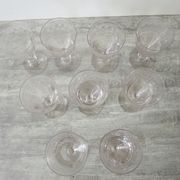9 anciens verres à porto en verre style art déco