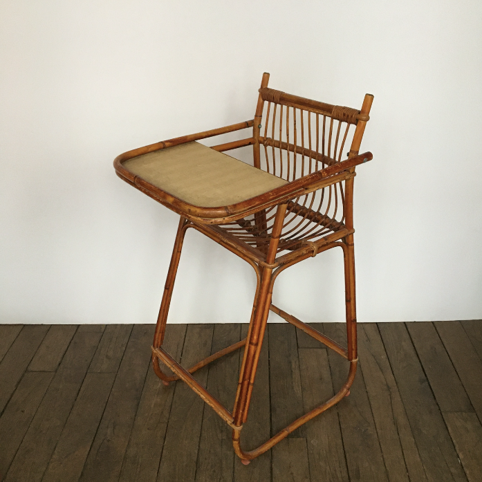 Children's rattan high chair