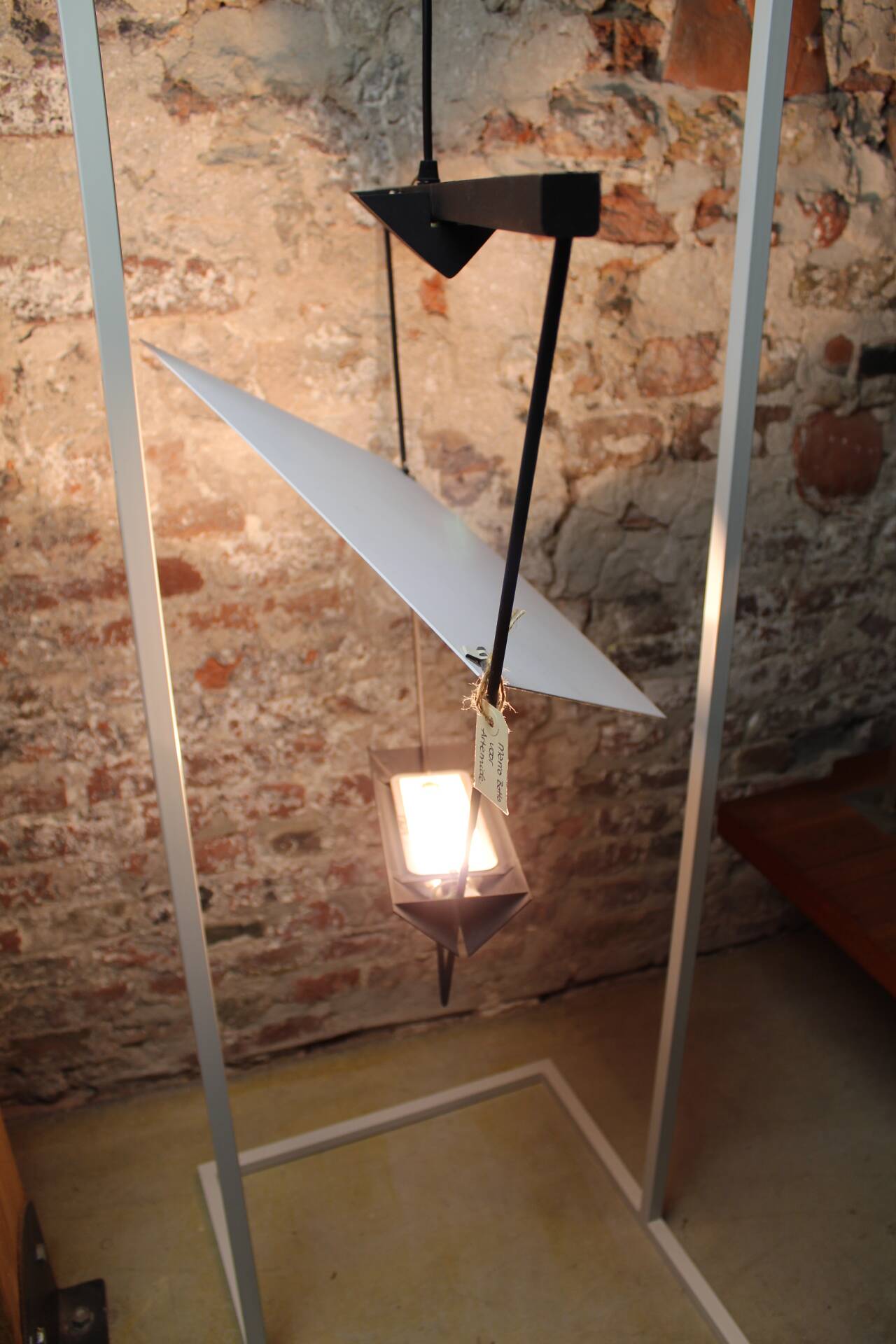 Geometric suspension pendant by Mario Botta for Artemide