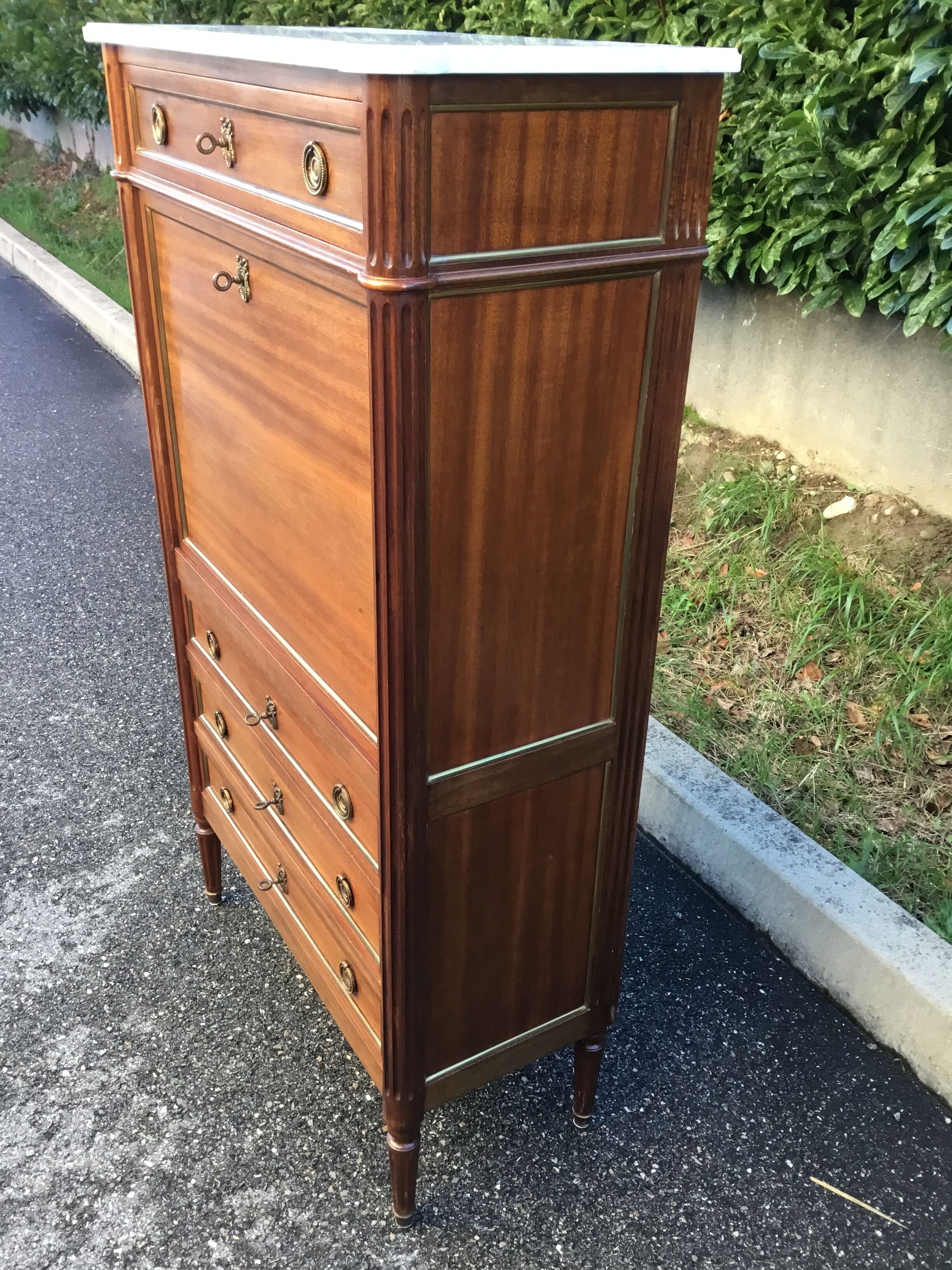 Mahogany secretary Louis XVI style