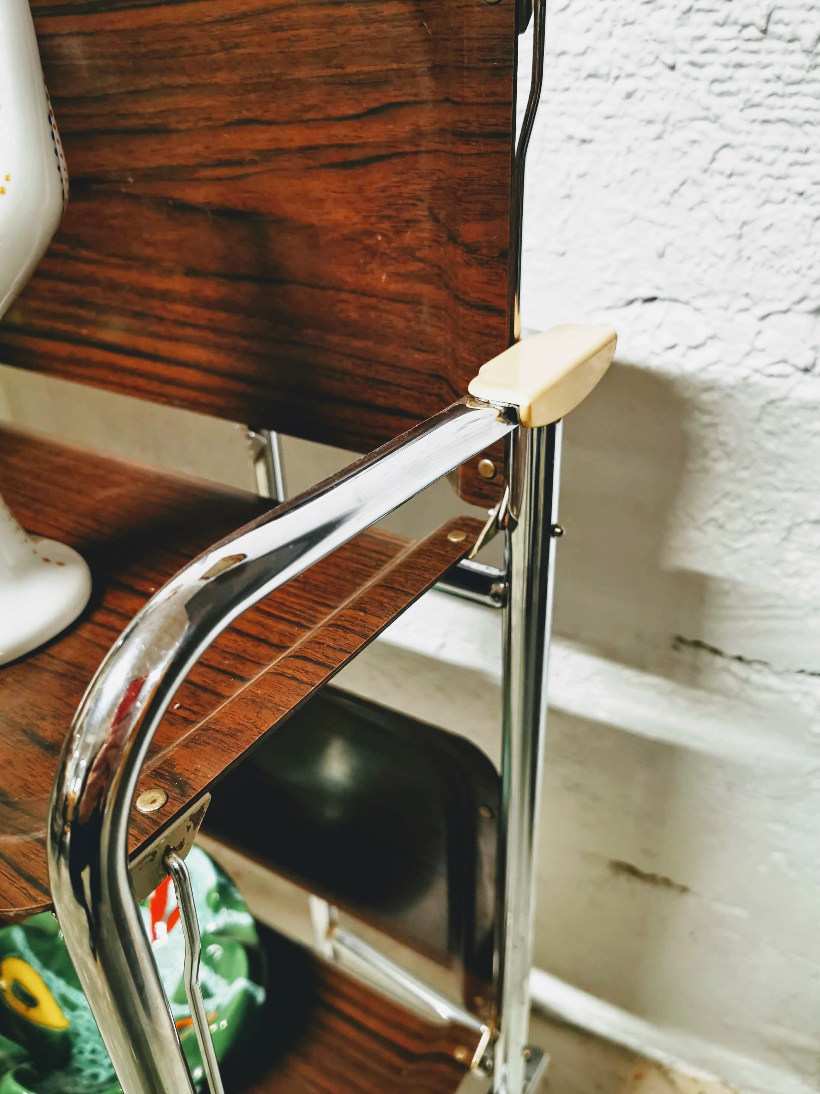 Vintage folding dessert on wheels