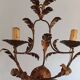 Pair of 1960s gold-tone metal wall sconces