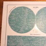 Lithograph on the moon and sky