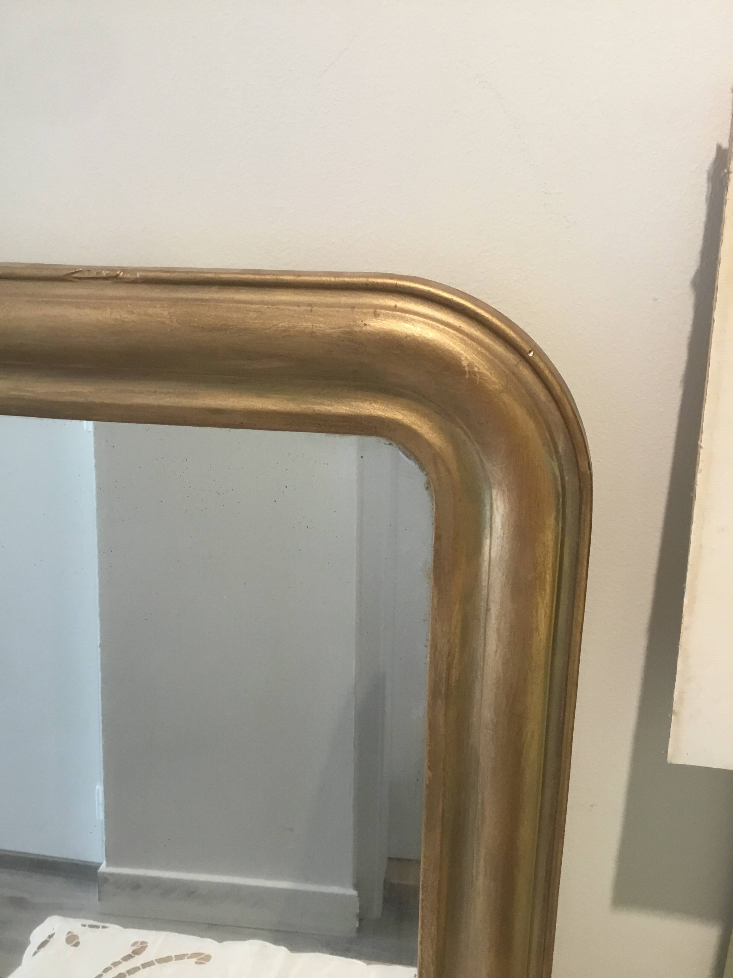 Golden wooden mirror