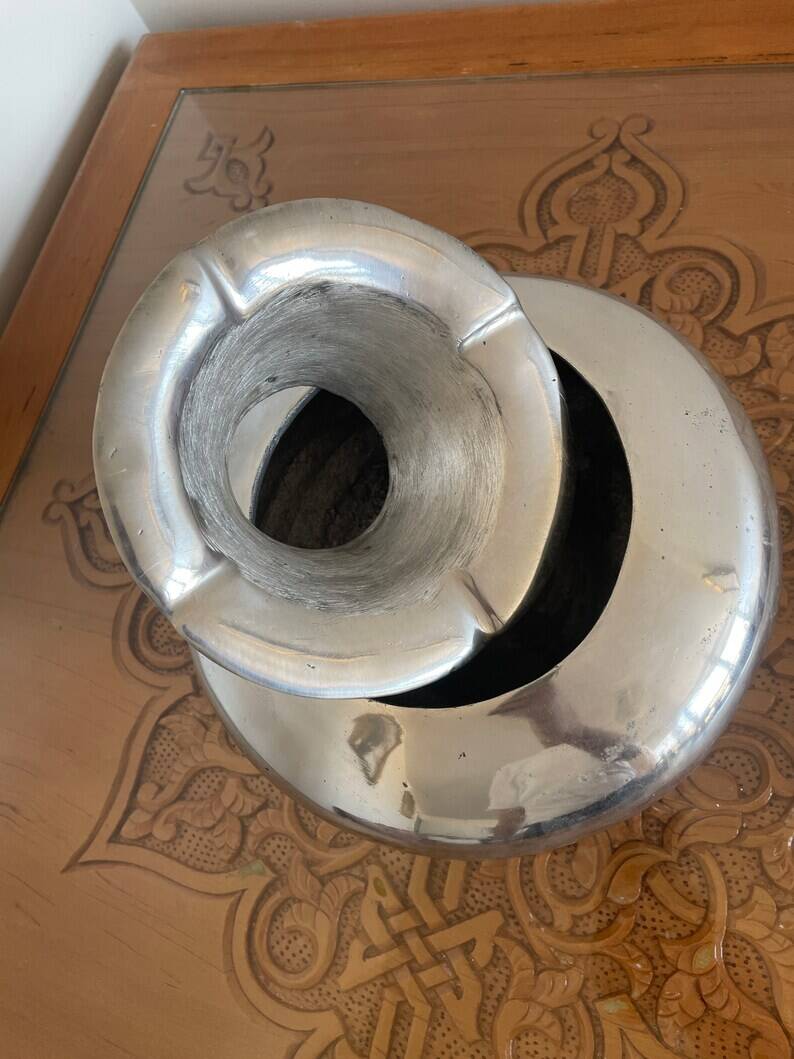 Moroccan handmade silver ashtray