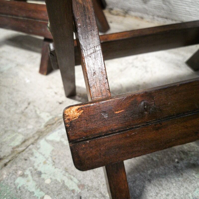 Pair of canned folding stools