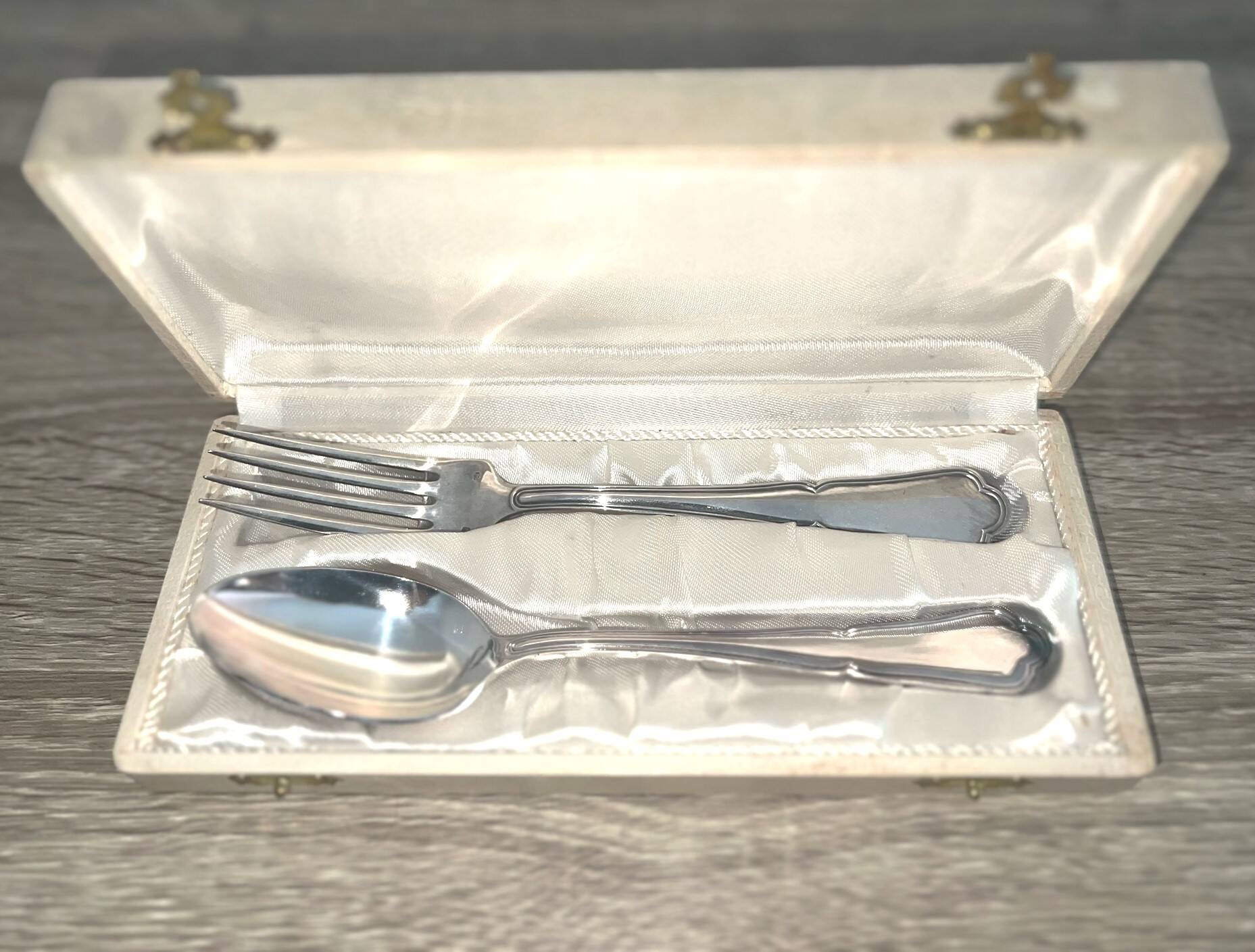 Coffret écrin couverts métal argenté 60 poinçon DIXI