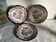 Antique Sarreguemines Dessert Plates: Hand-Painted Floral Ceramic, Set of 3