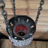 Glass mosaic pendant lamp Brass luminaire flea marketespridantan