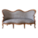 Three-seater canapé in grey mottled fabric, Louis Philippe style.