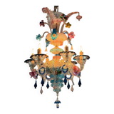 Venetian chandelier in multicolored Murano glass, circa 1930