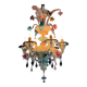 Venetian chandelier in multicolored Murano glass, circa 1930