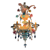 Venetian chandelier in multicolored Murano glass, circa 1930